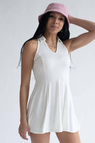 White Polo Skater Dress