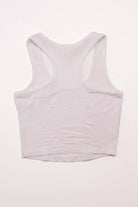 White Racerback Crop Tank 1