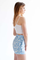 White Ribbed Underlined Bust Cami