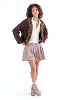 White Ruched Front Button Up shirt