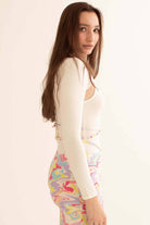 White Shrug Bodysuit