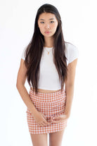 White Soft Ribbed Crop Tee