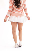 White Stretch Pleated Skirt w/ Shorts