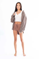 White Thermal Notched T-Shirt