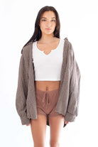 White Thermal Notched T-Shirt