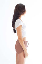 White Thermal Notched T-Shirt