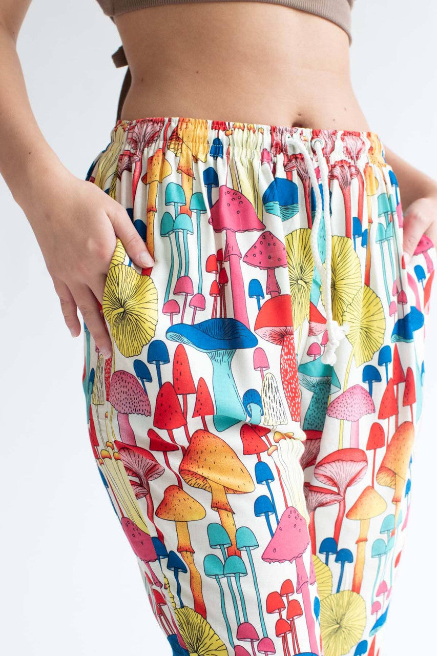 Wild Mushrooms Rayon Pants