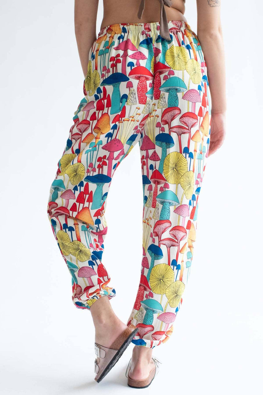 Wild Mushrooms Rayon Pants