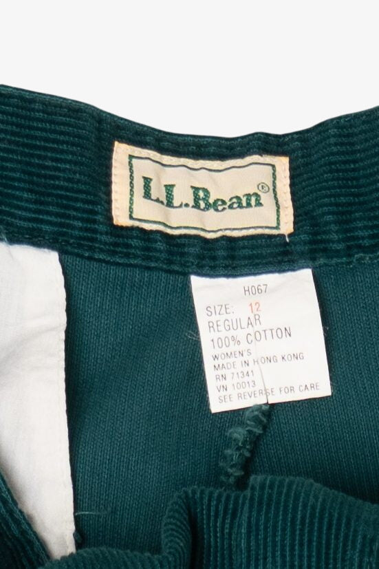 Vintage Dark Green L.L. Bean Corduroy Pants (1990s)