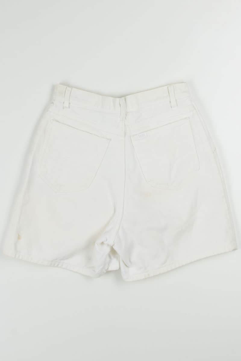 Vintage Lee Pleated White Denim Shorts