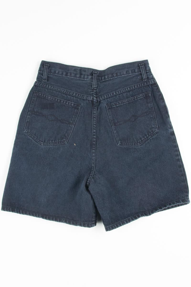 Vintage Black Button Front High Waisted Shorts (sz. 12)