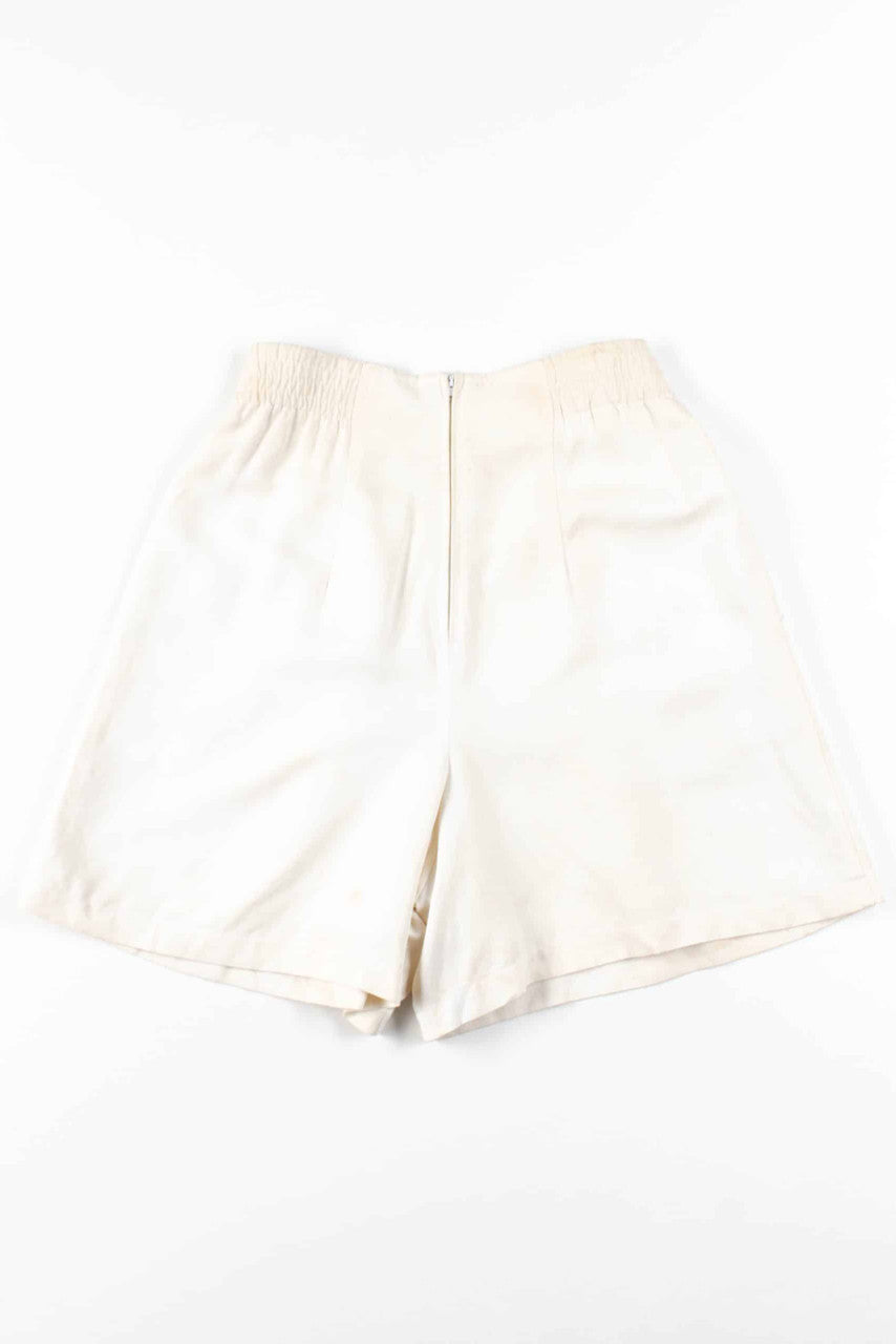 White & Gold Patterned Shorts (sz. 6)