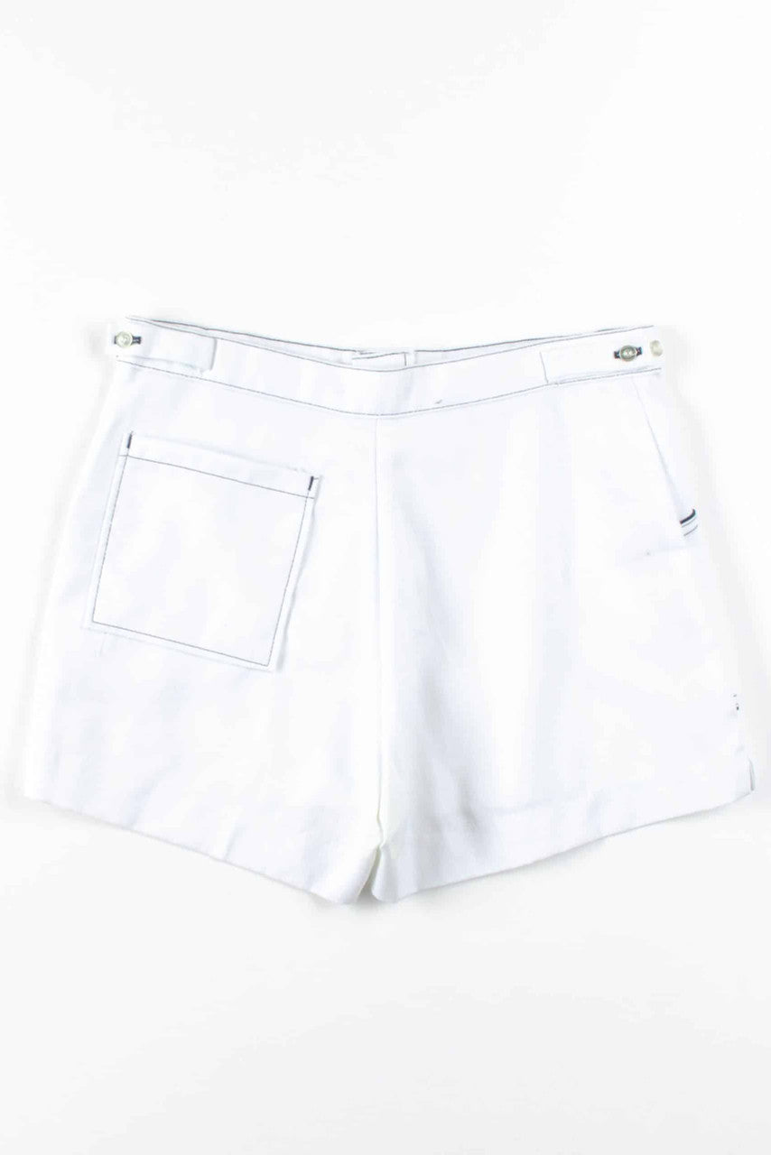 White & Navy Denim Shorts (sz. Large)