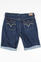 Gold Thread Detailed Levi's Denim Bermuda Shorts