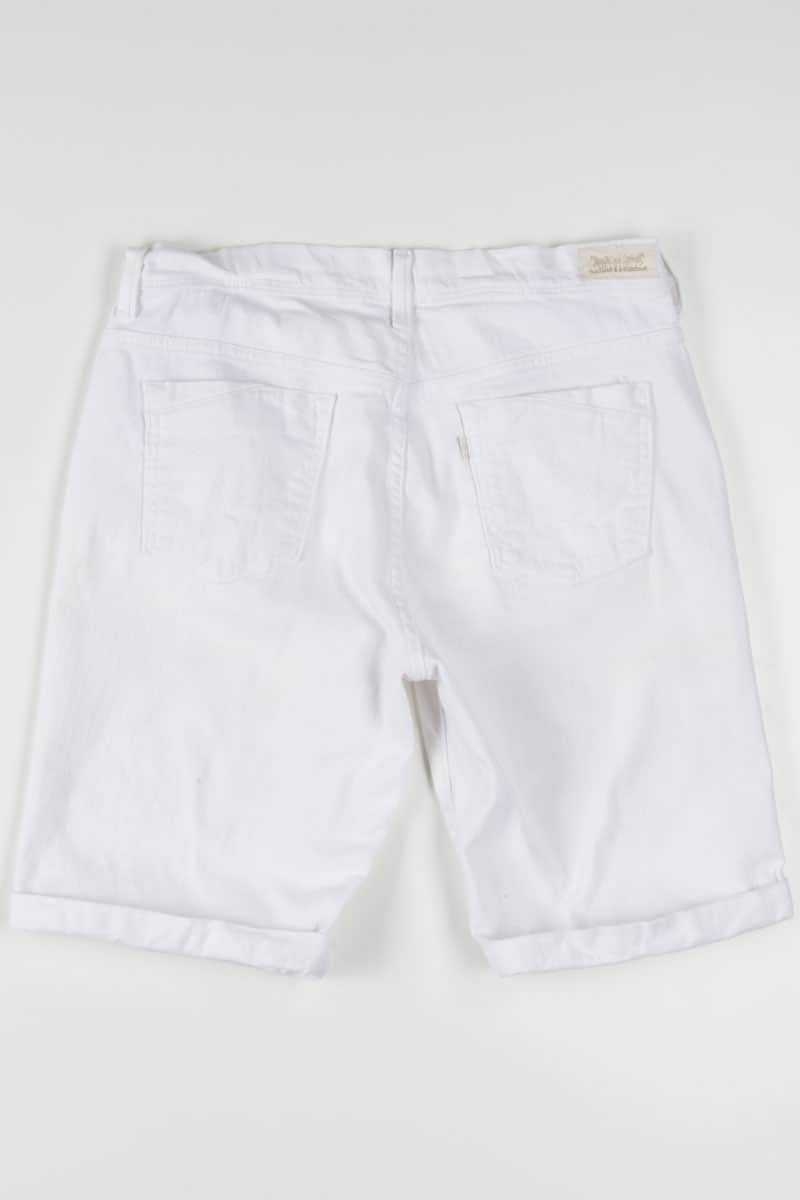 White Cuffed Levi's Denim Bermurda Shorts (sz. 10)