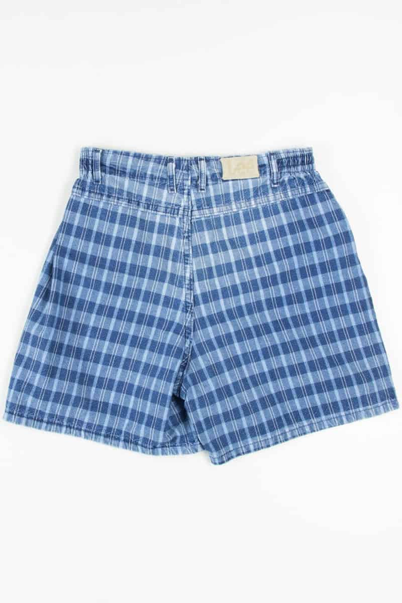 Women's Vintage Plaid Lee Denim Shorts 254 (sz. 10 Pet.)