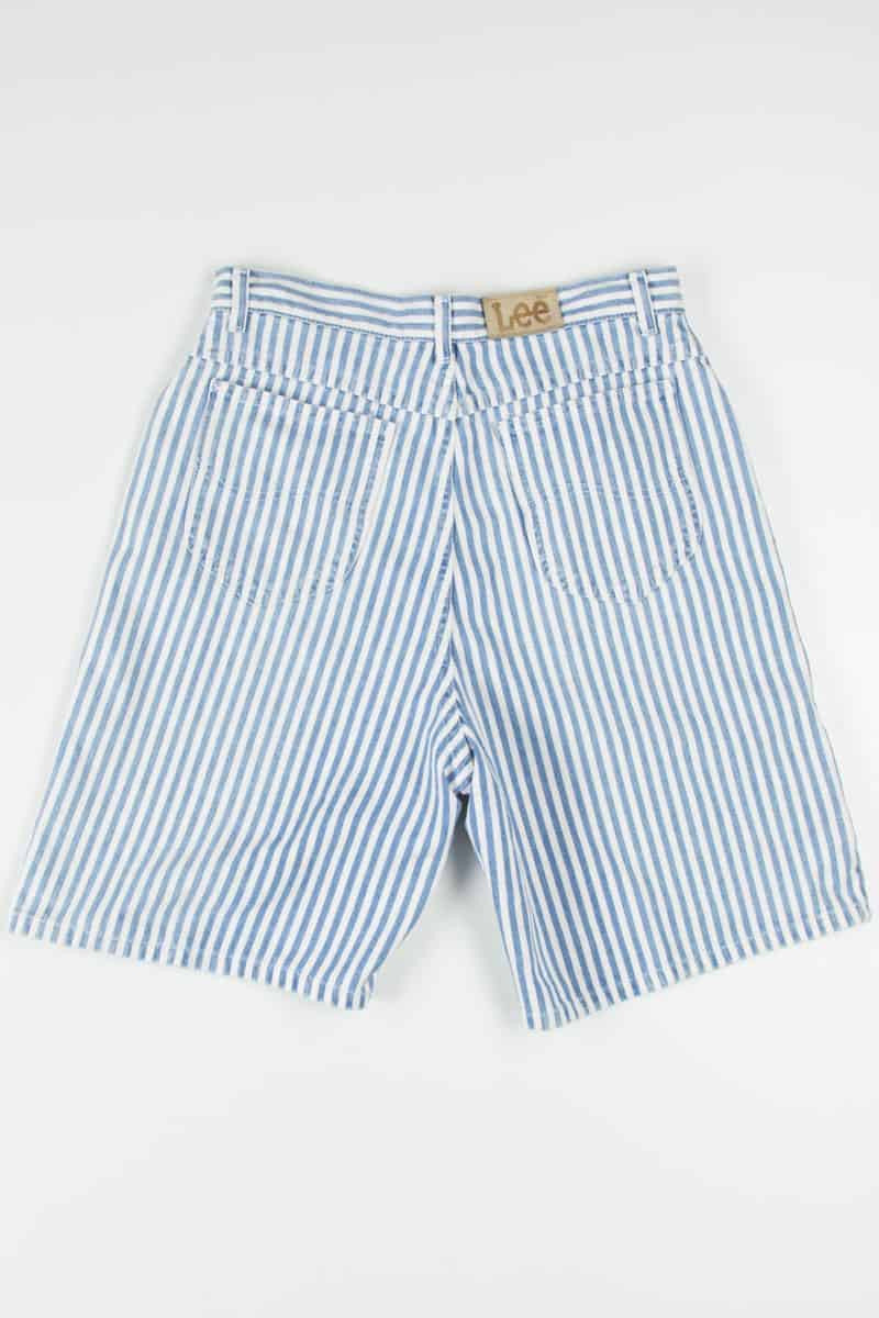 Women's Vintage Lee Striped Denim Shorts 293 (sz. 14 Med)