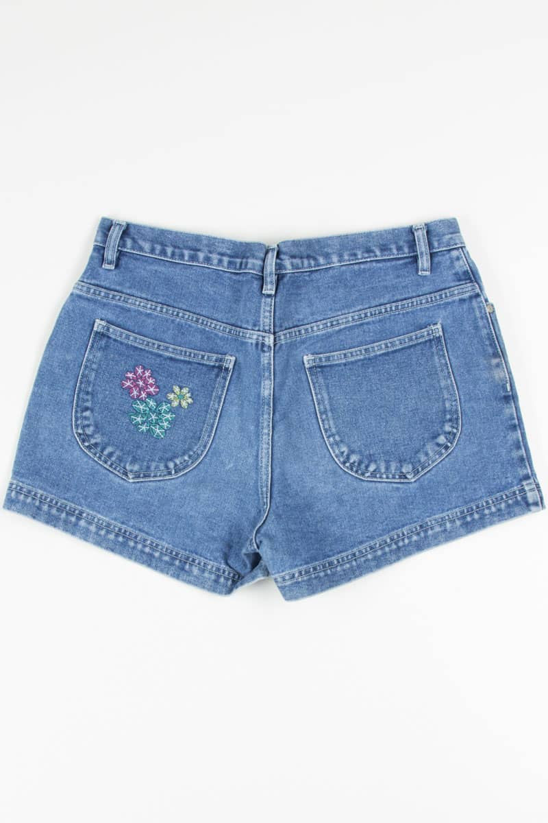 Women's Embroidered Flowers Denim Shorts 320 (sz. Juniors 13)