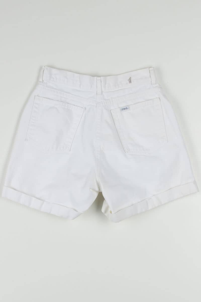 Women's Vintage White Chic Denim Shorts 334 (sz. 7)