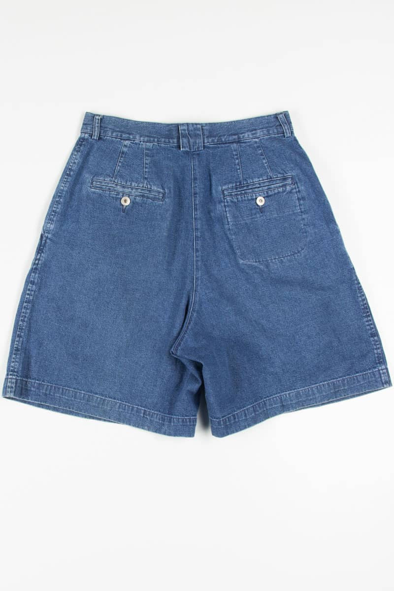 Women's Vintage Pleated Denim Shorts 347 (sz. 10)
