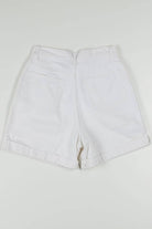Women's Vintage White Pleated Denim Shorts 350 (sz. 10)