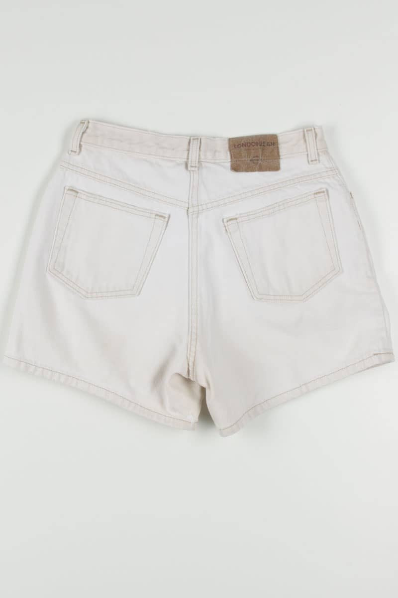Women's Vintage Cream Denim Shorts 352 (sz. 10)