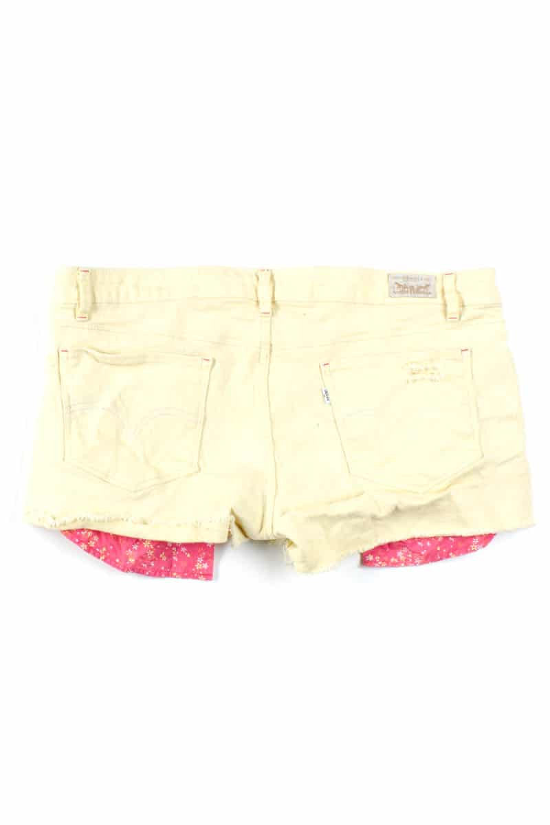 Yellow Levi's Distressed Denim Shorts (sz. 17)