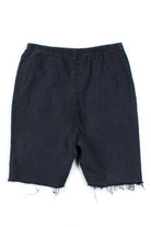 Black Elastic Cut Off Shorts (sz. L)