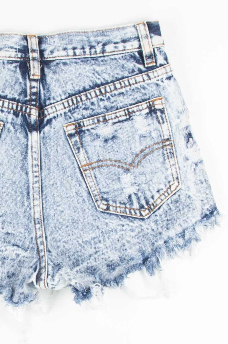 Acid Washed Cut Off Denim Shorts (sz. 8)