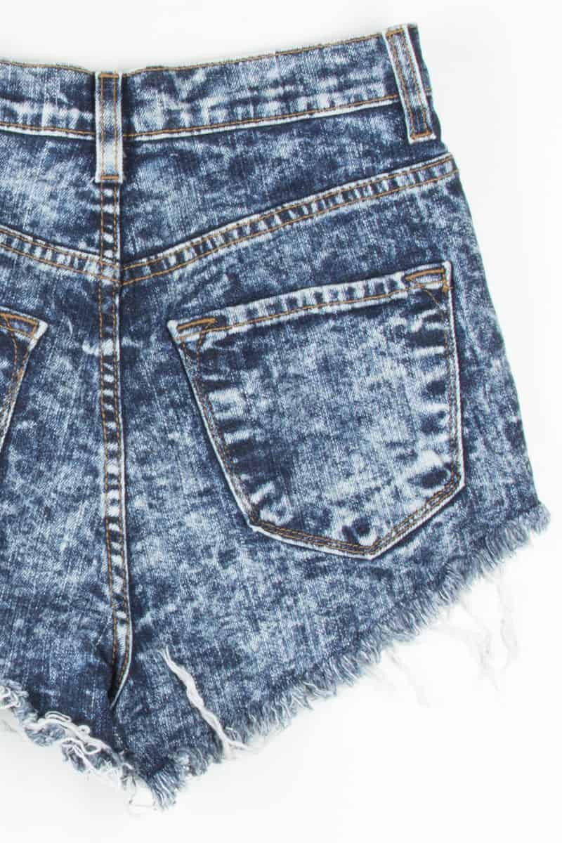 Acid Washed Cut Off Denim Shorts (sz. S)