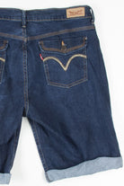 Gold Thread Detailed Levi's Denim Bermuda Shorts