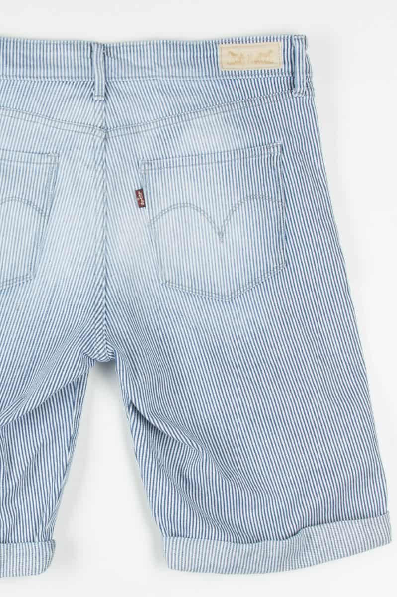 Striped Levi's Denim Bermuda Shorts (sz. 8)