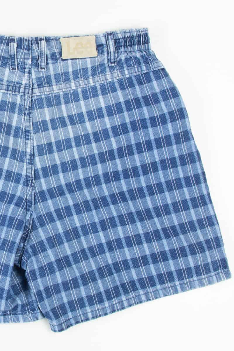 Women's Vintage Plaid Lee Denim Shorts 254 (sz. 10 Pet.)
