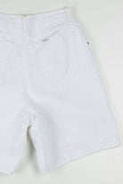 Women's Vintage White Chic Pleated Denim Shorts 302 (sz. 14)