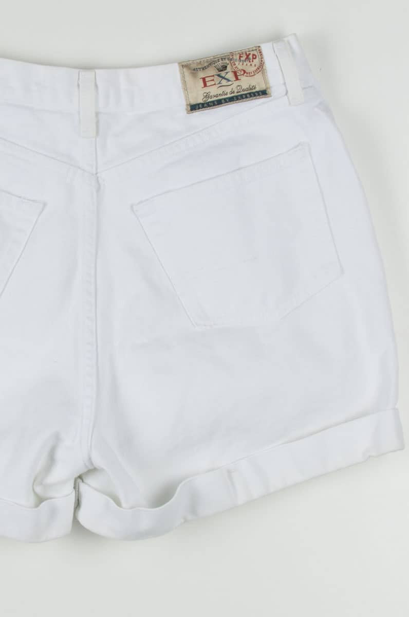 Women's Vintage White Denim Shorts 326 (sz. 13/14)
