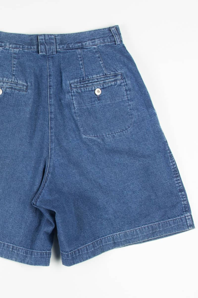 Women's Vintage Pleated Denim Shorts 347 (sz. 10)
