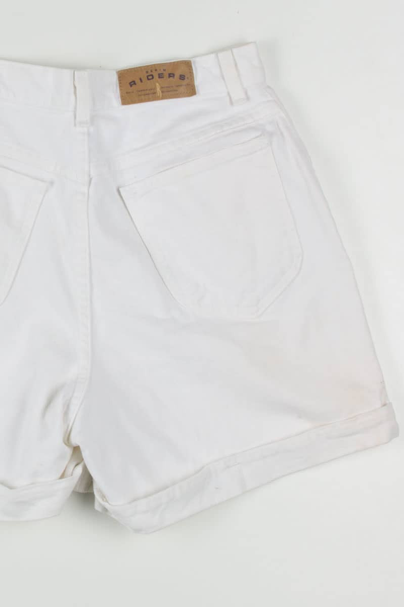 Women's Vintage White Riders Denim Shorts 349 (sz. 10 M)
