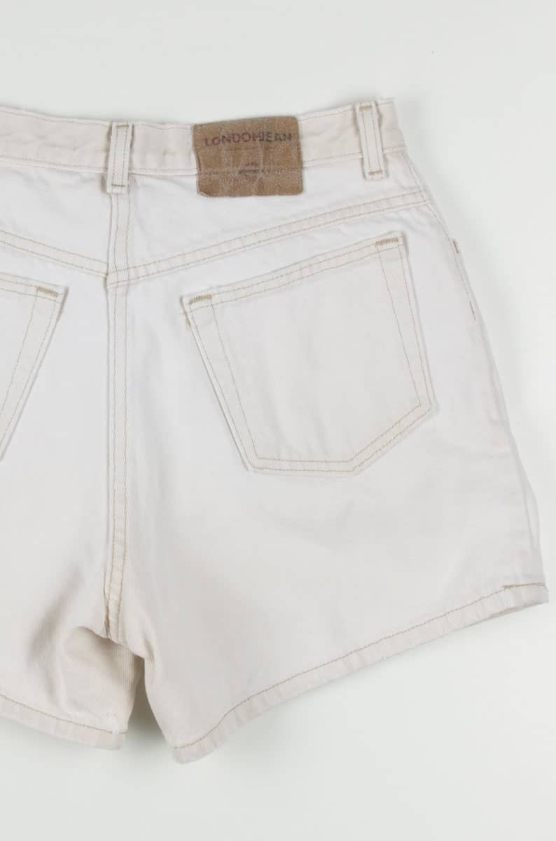 Women's Vintage Cream Denim Shorts 352 (sz. 10)