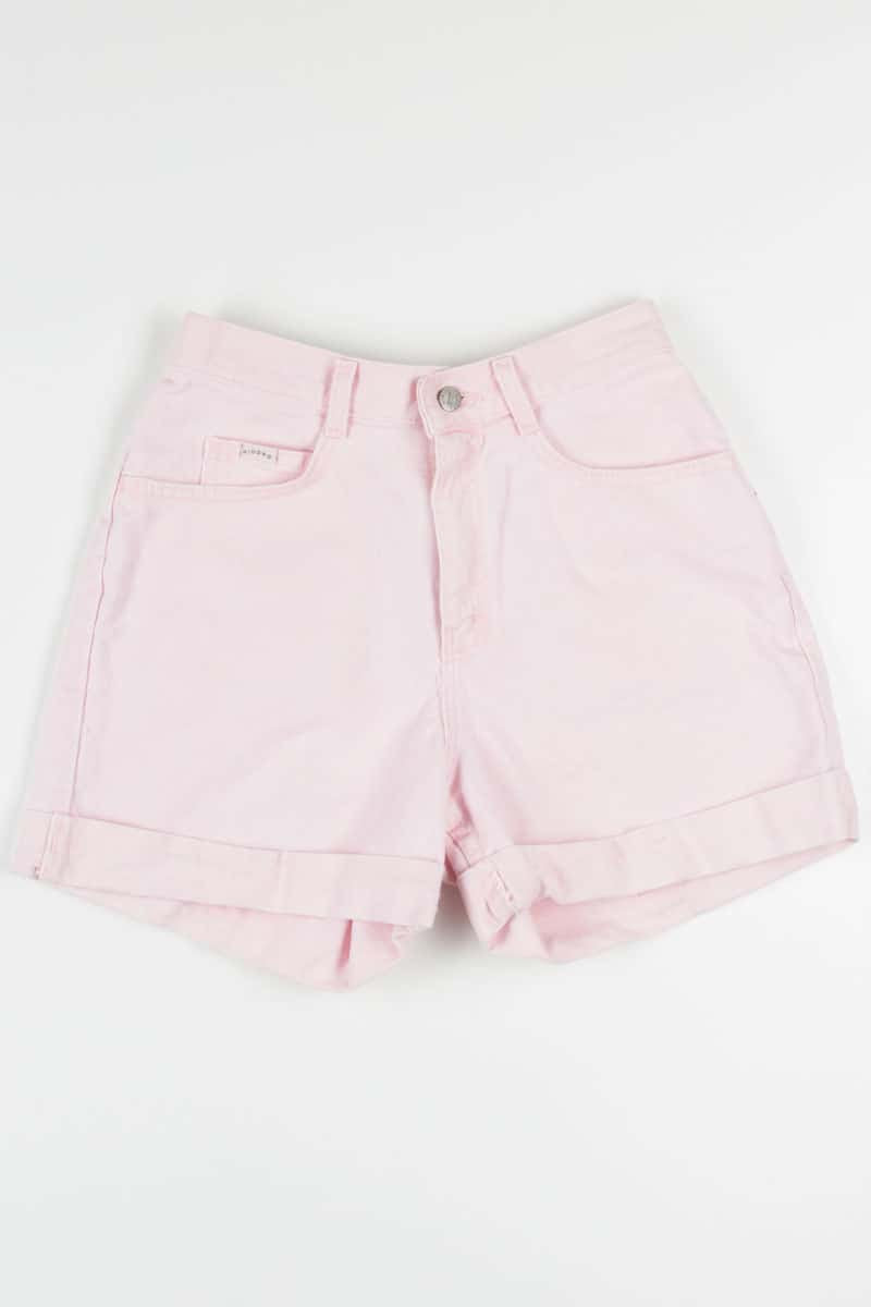 Pink High Waisted Cuffed Denim Shorts (sz. 10 Med)
