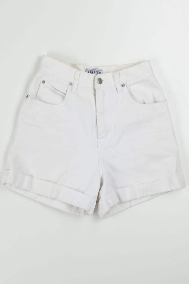 White Cuffed Denim Shorts (sz. 4)