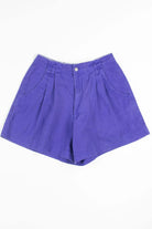 Vintage Purple Pleated Denim Shorts (sz. 10)