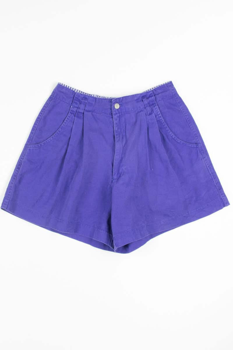 Vintage Purple Pleated Denim Shorts (sz. 10)