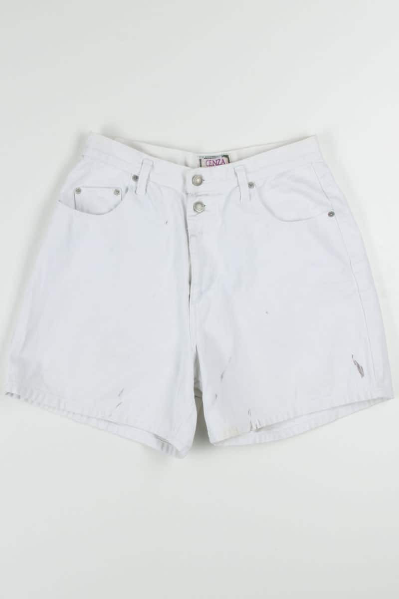 White High Waisted Denim Shorts (sz. 12)