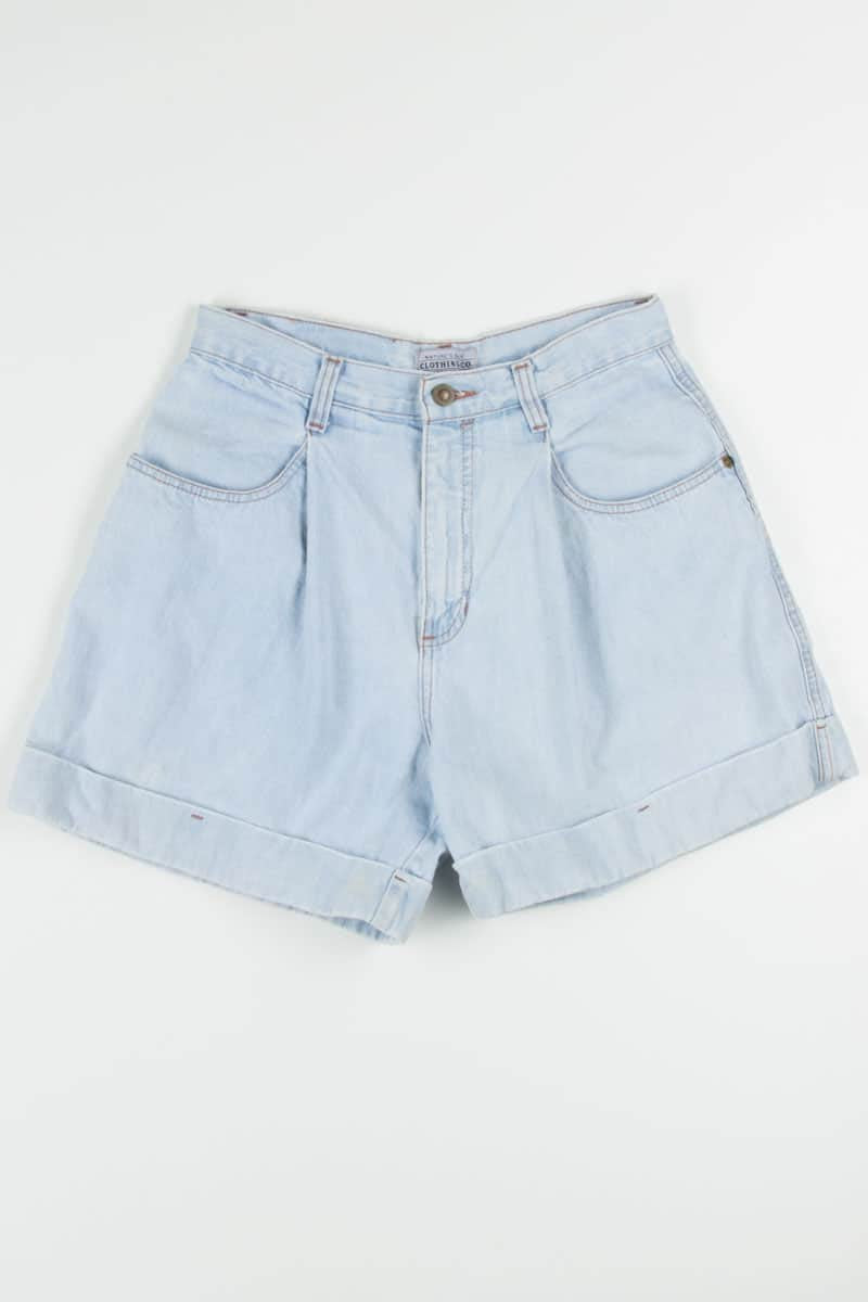 Vintage High Waisted Pleated Denim Shorts (sz. 10)