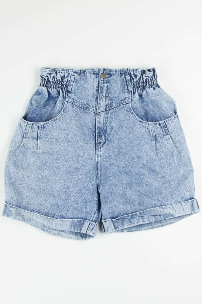 Vintage Acid Wash Paper Bag Shorts (sz. 14)