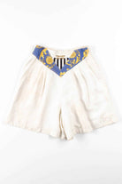 White & Gold Patterned Shorts (sz. 6)