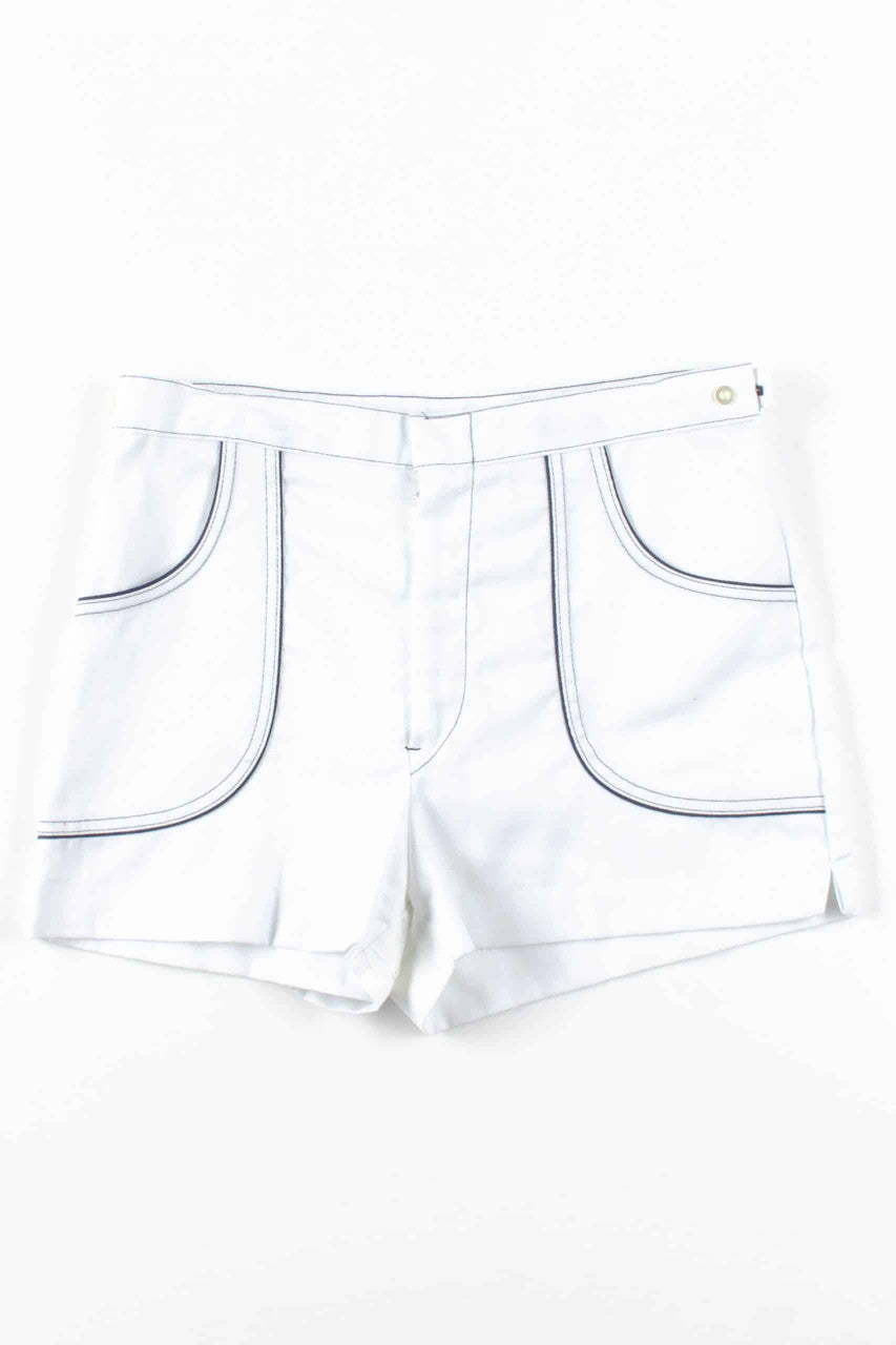 White & Navy Denim Shorts (sz. Large)