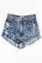 Acid Washed Cut Off Denim Shorts (sz. S)
