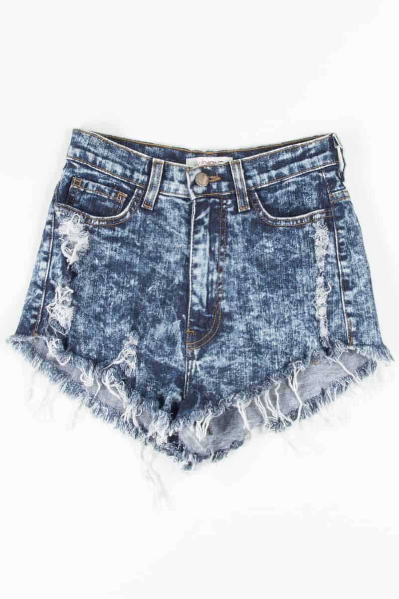 Acid Washed Cut Off Denim Shorts (sz. S)