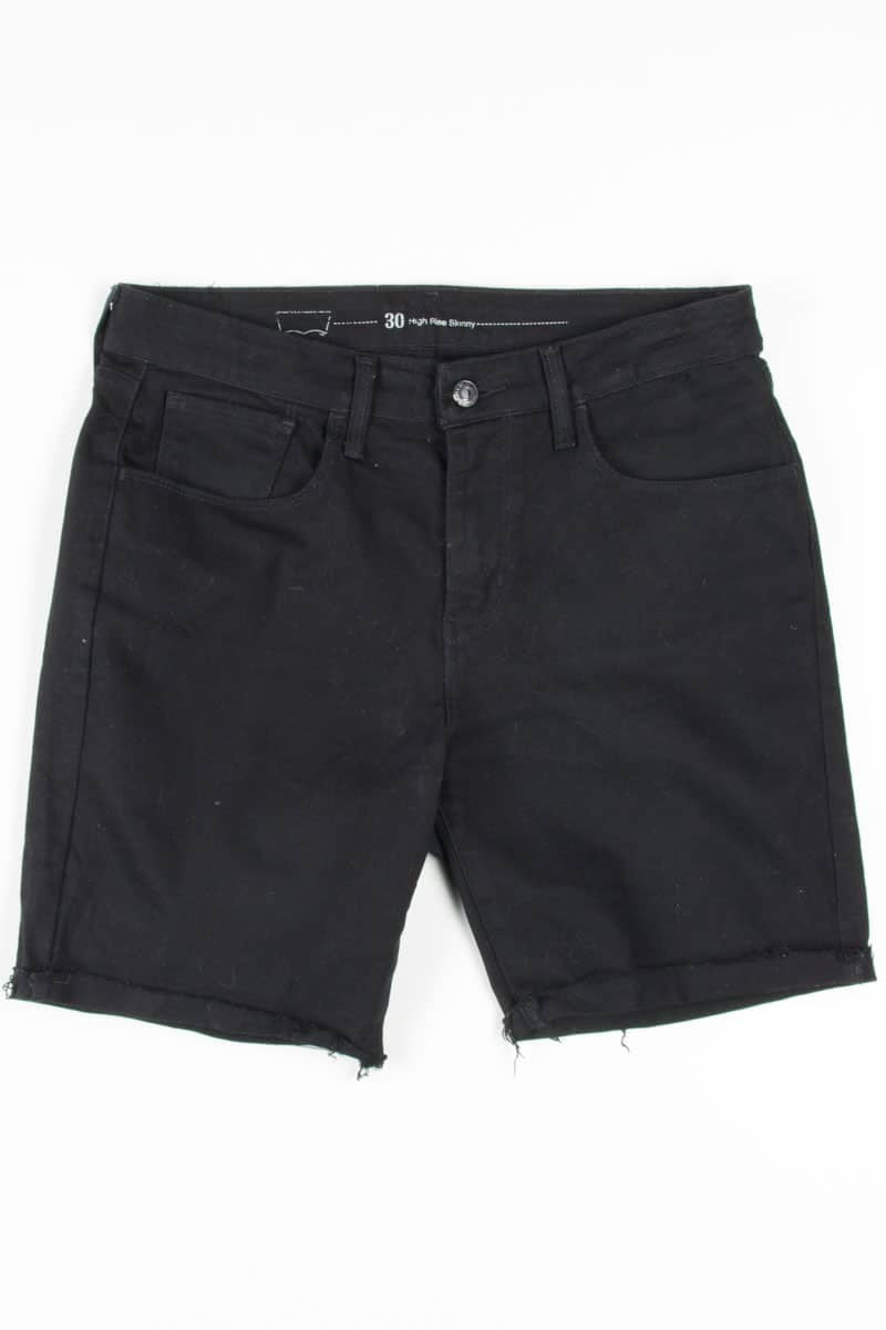 Black Stretch Cut Off Denim Shorts (sz. 30)